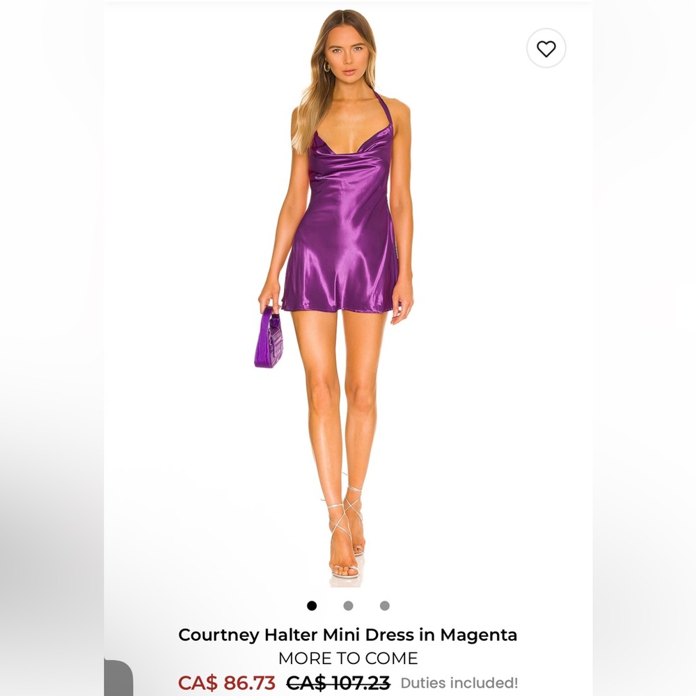 More To Come Magenta Halter Mini Dress